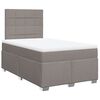 vidaXL Boxspring met matras stof taupe 120x190 cm