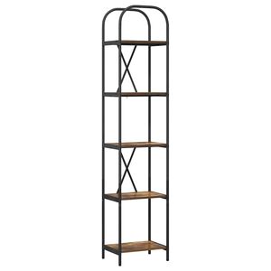 vidaXL Boekenkast 5-laags 40 x 30 x 183 cm Bewerkt hout Gerookt eiken