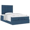 vidaXL Ottoman bed met matras 120x190 cm stof blauw