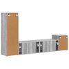 vidaXL Tv-meubelset Wandgemonteerd 4 pcs Grijs Sonoma Bewerkt hout