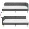 vidaXL Hoekbedframe met matras Donkergrijs 90 x 200 cm Stof