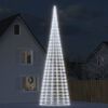vidaXL LED-kerstboom aan vlaggenmast 3000 LEDs koud wit 800 cm