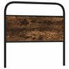 vidaXL Vervangend hoofdbord 100 cm staal en bewerkt hout gerookt eikenkleurig