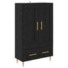 vidaXL Highboard met lade Zwart Eiken 69,5 x 31 x 115 cm Bewerkt hout