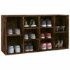 vidaXL Schoenenbank 103x30x55 cm bewerkt hout gerookt eikenkleurig