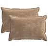vidaXL Kussensloop 2 pcs HOUTEN Bruin 50 x 75 cm Chenille Stof