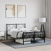 vidaXL Bedframe met hoofd- en voeteneinde metaal zwart 120x190 cm