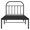 vidaXL Bedframe met hoofdbord metaal zwart 90x200 cm