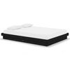 vidaXL Bedframe massief hout zwart 140x190 cm