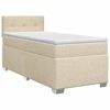 vidaXL Boxspringbed met matras Cr&egrave;mekleurig 90 x 190 cm Stof