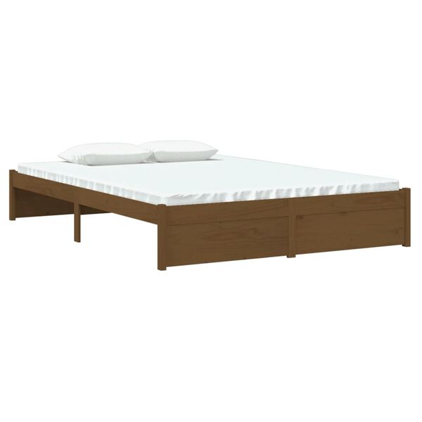 vidaXL Bedframe massief hout honingbruin 140x200 cm