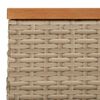 vidaXL Parasolvoetbedekking 70x70x25 cm poly rattan acaciahout beige