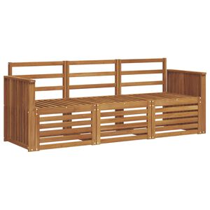 vidaXL Sofa-Sets 3 st Naturel Massief Acaciahout