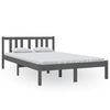 vidaXL Bedframe massief hout grijs 120x200 cm
