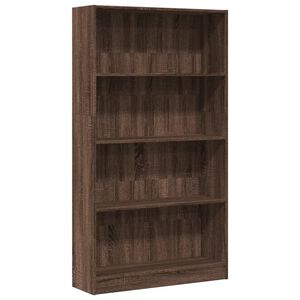 vidaXL Boekenkast 80x24x143 cm bewerkt hout bruin eikenkleurig