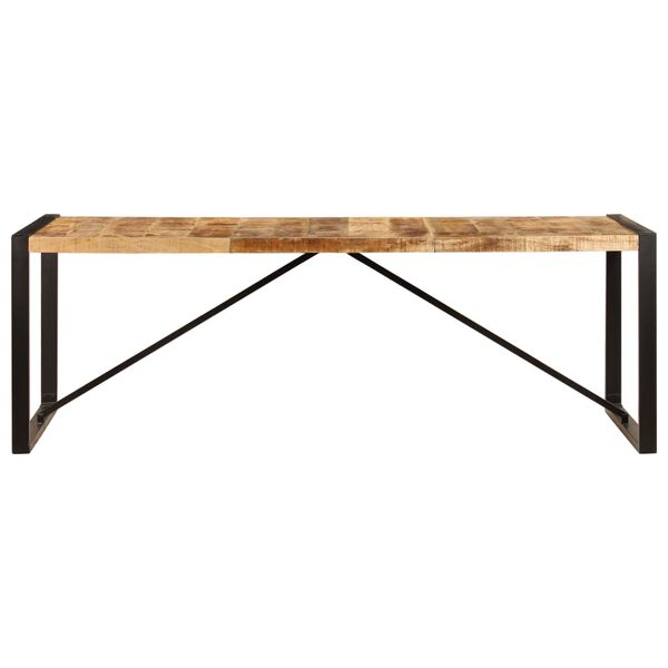 vidaXL Eettafel 220x100x75 cm massief mangohout