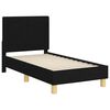 vidaXL Peuterbedframe met hoofdbord Zwart 70 x 140 cm Stof