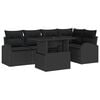 vidaXL Tuin Sofa Set 6 st Zwart 100 x 55 x 73 cm poly rattan