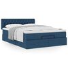 vidaXL Ottoman bed met matras 140x200cm stof blauw