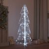 vidaXL Kerstboom met 100 LED Koud Wit 120 cm Acryl