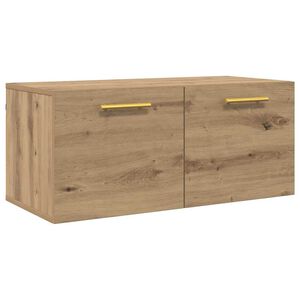 vidaXL Wandkast 80 x 36.5 x 35 cm Bewerkt hout artisanaal eikenkleurig