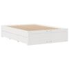 vidaXL Bedframe zonder matras met lades grenenhout wit 140x200 cm
