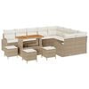 vidaXL Tuin Sofa Set 13 st 12-Aantal zitplaatsen Beige en Cr&egrave;me