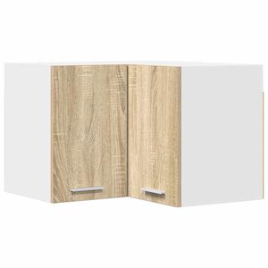 vidaXL Hangkast Sonoma Eik en Wit 57 x 57 x 40 cm Bewerkt hout