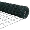 vidaXL Hek met Paal Groen 0,4 x 25 m Staal en PVC