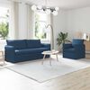 vidaXL Bankstel 2 pcs Blauw 196 x 82 x 85 cm Stof