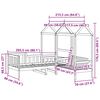 vidaXL Kinderbed met huisje en bankje massief grenenhout wit 80x200 cm