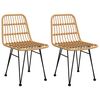 vidaXL Tuinstoelen 2 st 48x62 84 cm PE-rattan