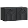vidaXL Wandbeugel TV-kast Zwart 59,5 x 31 x 30 cm Bewerkt hout