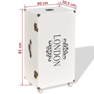 vidaXL Kastje in de vorm van een koffer 40x30,5x81 cm wit