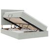 vidaXL LED Opslagbed met Matras Lichtgrijs 140 x 190 cm Fluweel