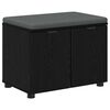 vidaXL Halbank met kussen met plank Zwarte Eik 60 x 38 x 46 cm