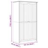 vidaXL Kledingkast BODO Honingbruin 53,5 x 99 x 173 cm Bewerkt hout