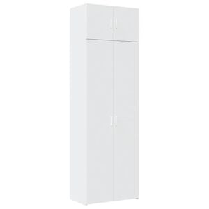 vidaXL Opbergkast 70x42,5x225 cm bewerkt hout wit