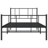vidaXL Bedframe met hoofd- en voeteneinde metaal zwart 100x200 cm