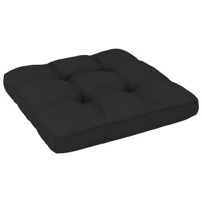 vidaXL 4-delige Loungeset pallet met kussens zwart geïmpregneerd hout