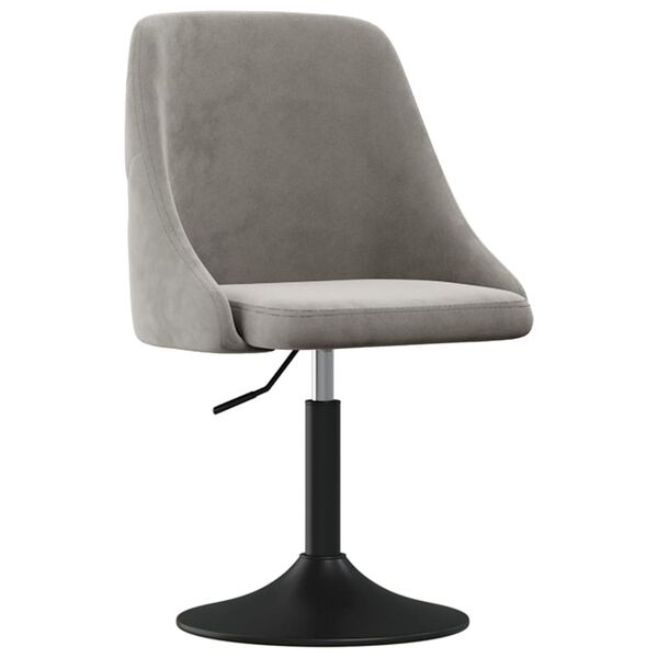 vidaXL Eetkamerstoelen 2 st fluweel lichtgrijs