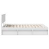 vidaXL Bedframe met hoofdeinde Wit 140 x 200 cm Massief grenenhout