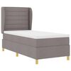 vidaXL Boxspringbed met Matras Donkergrijs 90x190 cm Taupe 90 x 200 cm
