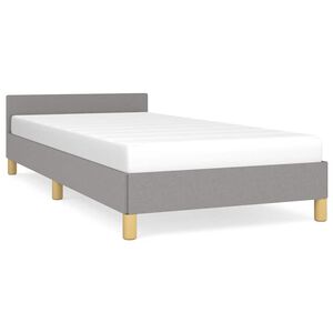 vidaXL Bedframe zonder matras 80x200 cm stof lichtgrijs