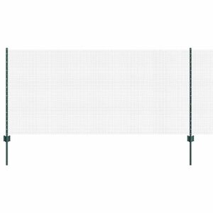 vidaXL gelast draadhek met palen 50 x 1 m PVC-Coated Staal Groen Mesh
