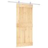 vidaXL Schuifdeur Natuurlijk en Wit 90 x 210 cm Massief Grenenhout
