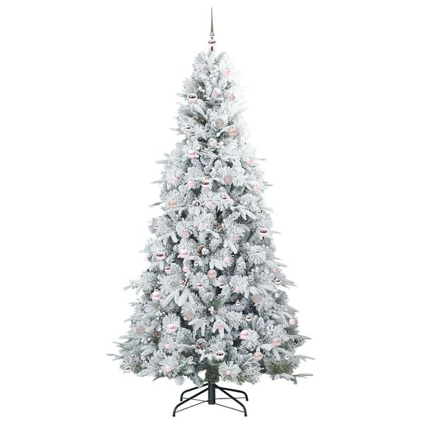 vidaXL Kunstmatige Inklapbare Kerstboom Wit 240 cm PE en PVC
