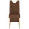 vidaXL Eetkamerstoelen 2 st kunstsu&egrave;de bruin