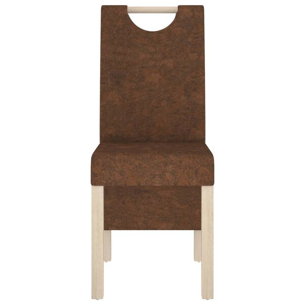 vidaXL Eetkamerstoelen 2 st kunstsu&egrave;de bruin