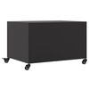 vidaXL Salontafel 68x50x43,5 cm staal zwart